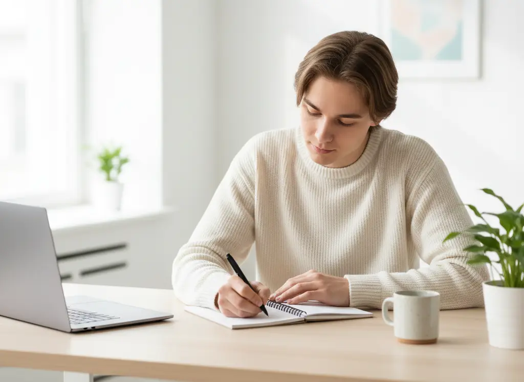 Organizing thoughts situation image